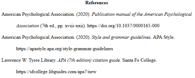 What's New in APA 7th Ed. References (image)
